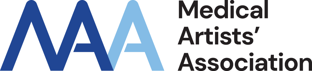 Logo of the Medical Artists' Association with blue and black text.
